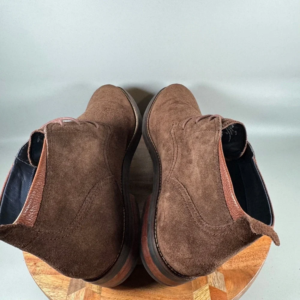 Cole Haan Mens C26393 Dark Brown Suede Leather Chukka Ankle Boots Size 12M